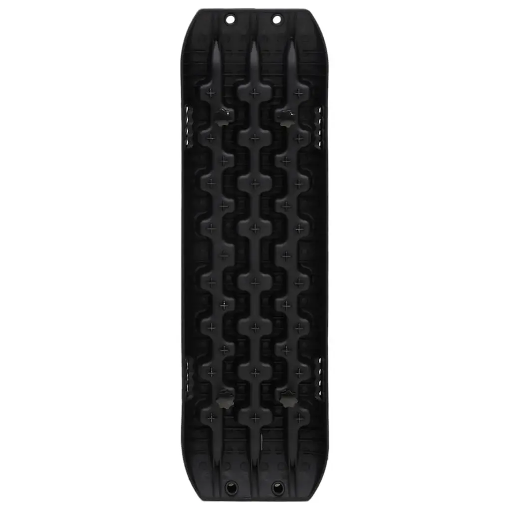Traction Boards Reinforced Nylon 106 x 30.5 x 7 cm Black 2 Piece Off-Road Recovery Track Wheel Anti-Slip Teeth