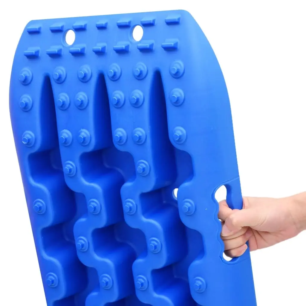 Traction Boards Reinforced Nylon 106x30.5x7 cm Blue 2 Piece Vehicle Recovery Off-Road Emergency Kit