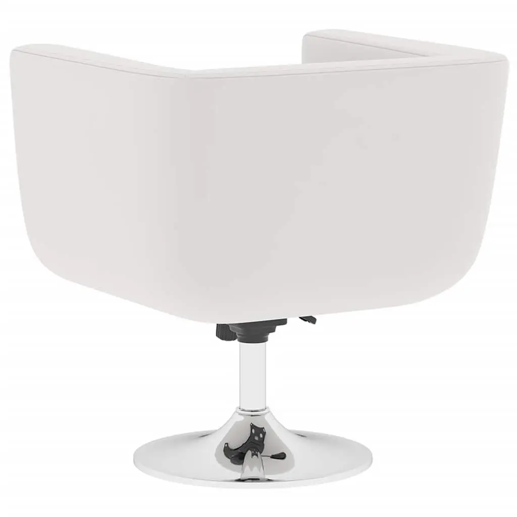 Adjustable Height White Swivel Armchair