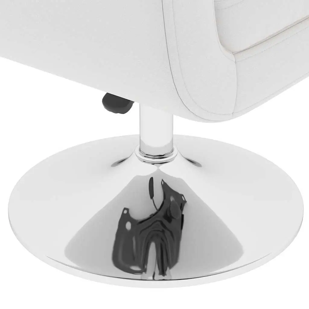 Adjustable Height White Swivel Armchair