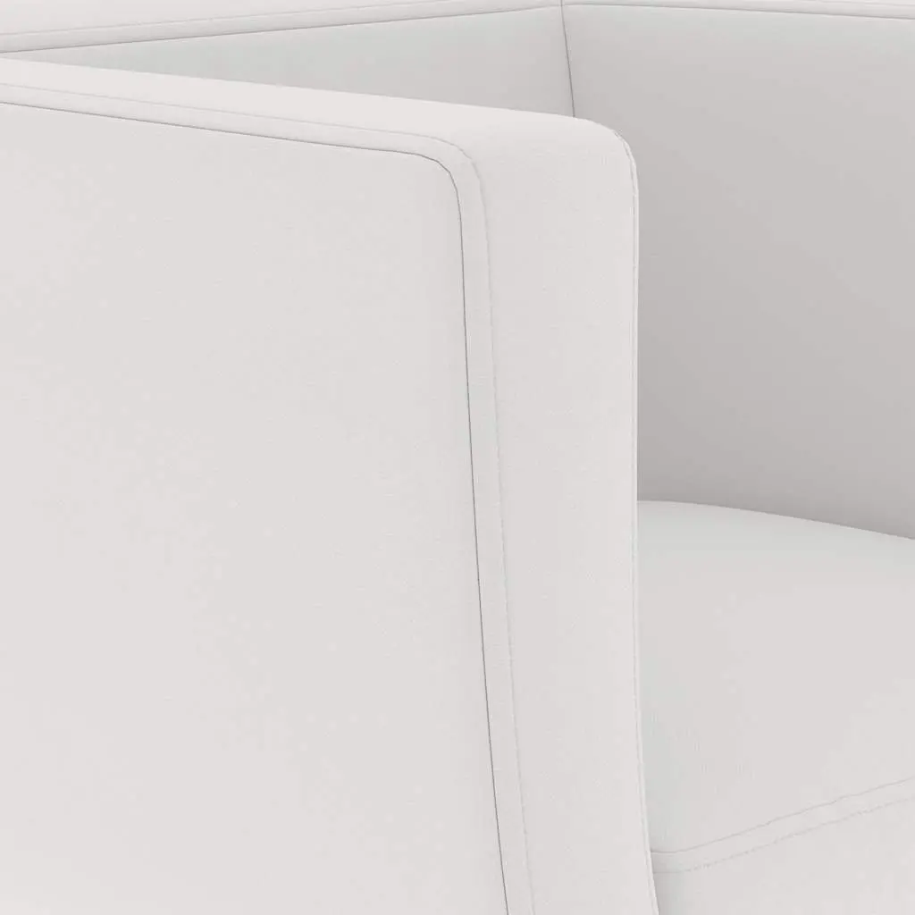 Adjustable Height White Swivel Armchair