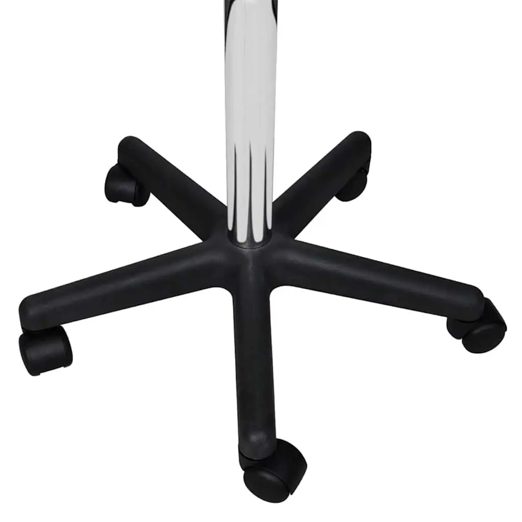 Adjustable Height White Office Stool with Gas Lift