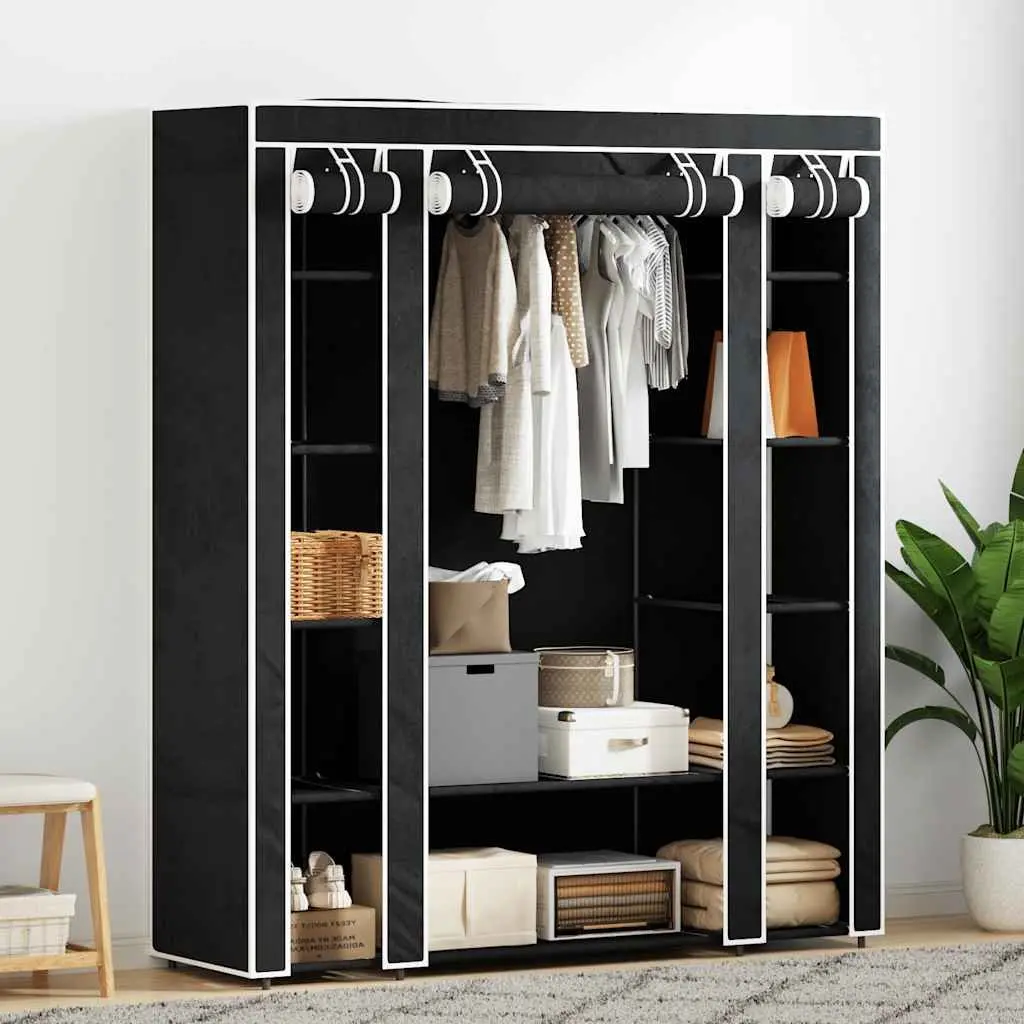 Portable Wardrobe Cabinet with Organized Compartments
