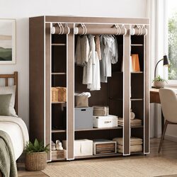 Durable Portable Wardrobe Cabinet with Storage Compartments