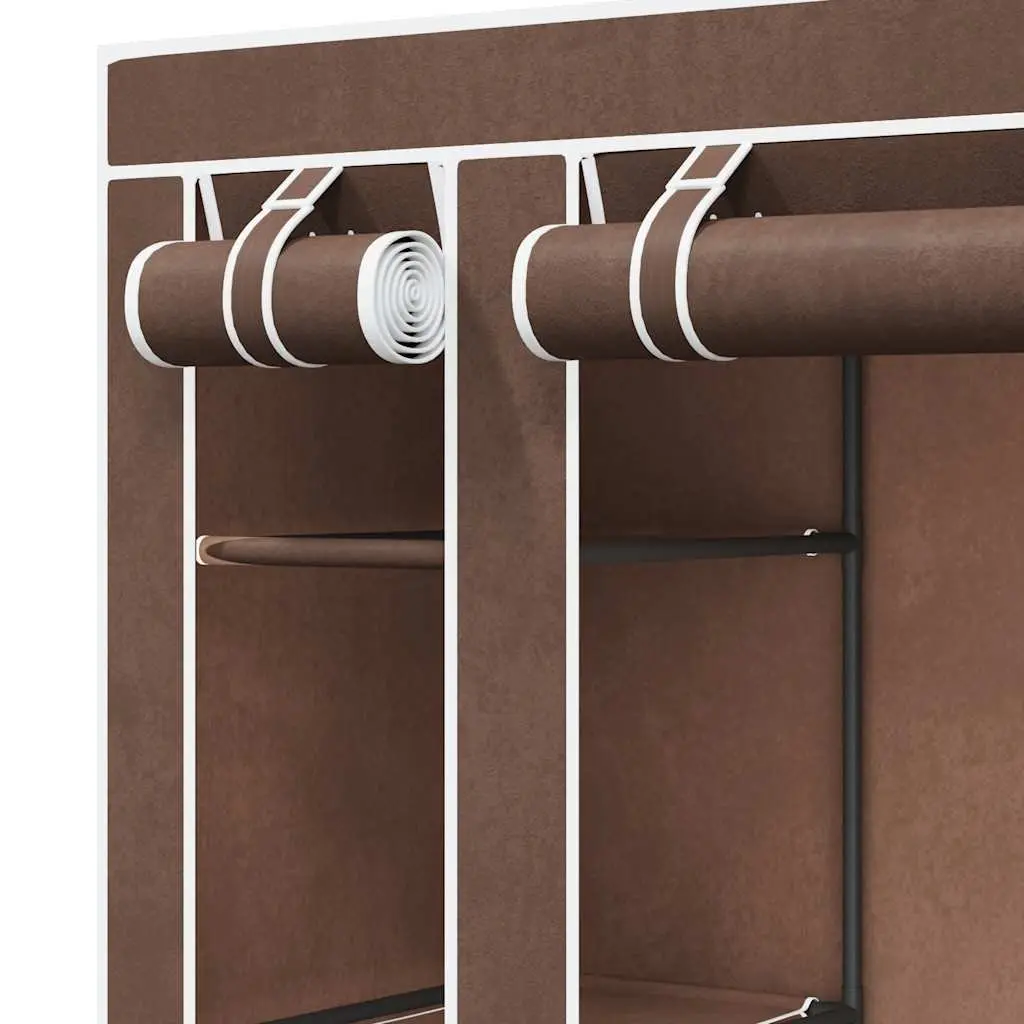 Portable Wardrobe Cabinet with Storage Compartments