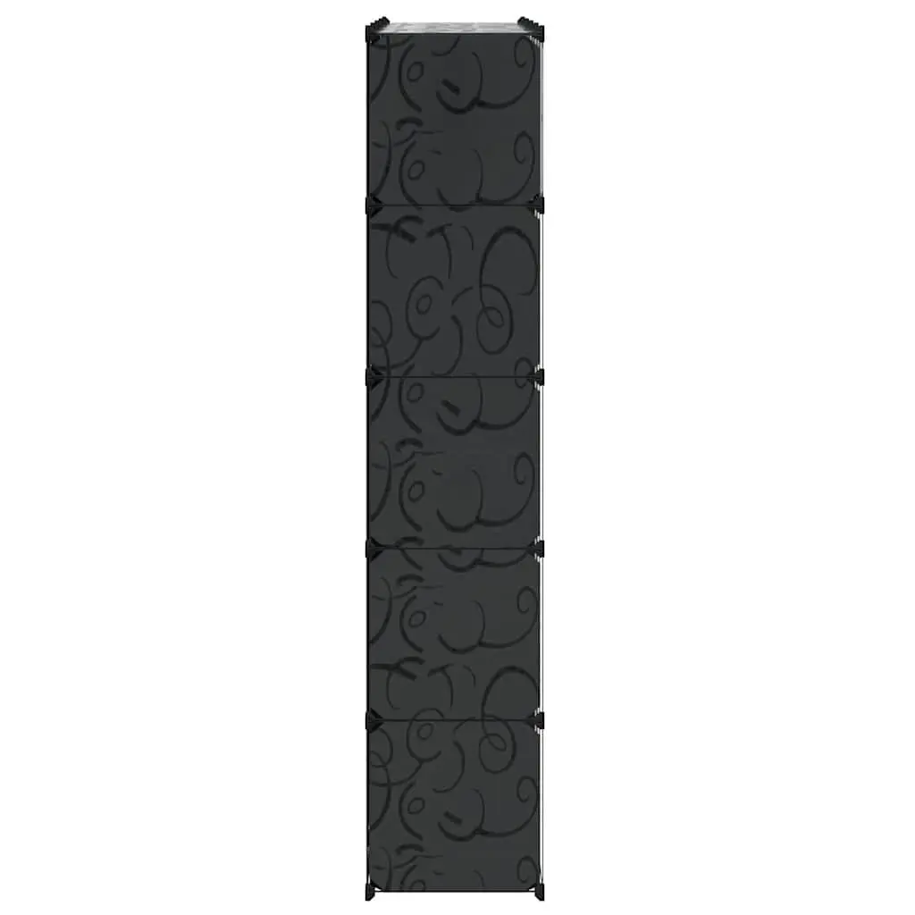 Black Modular Cabinet with 14 Compartments