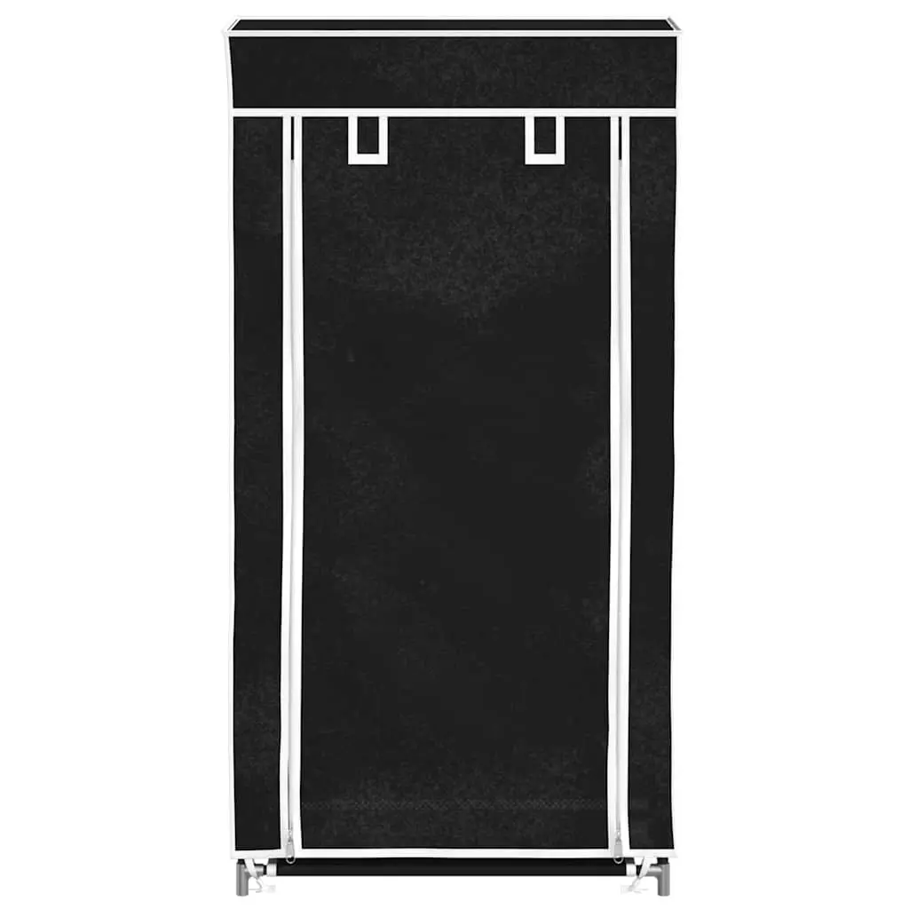 Shoe Cabinet Fabric 5-Tier Black Organiser Storage Rack with Removable Cover