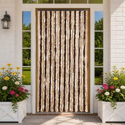 Quality Chenille Insect Curtain 90x220 cm Beige/Brown