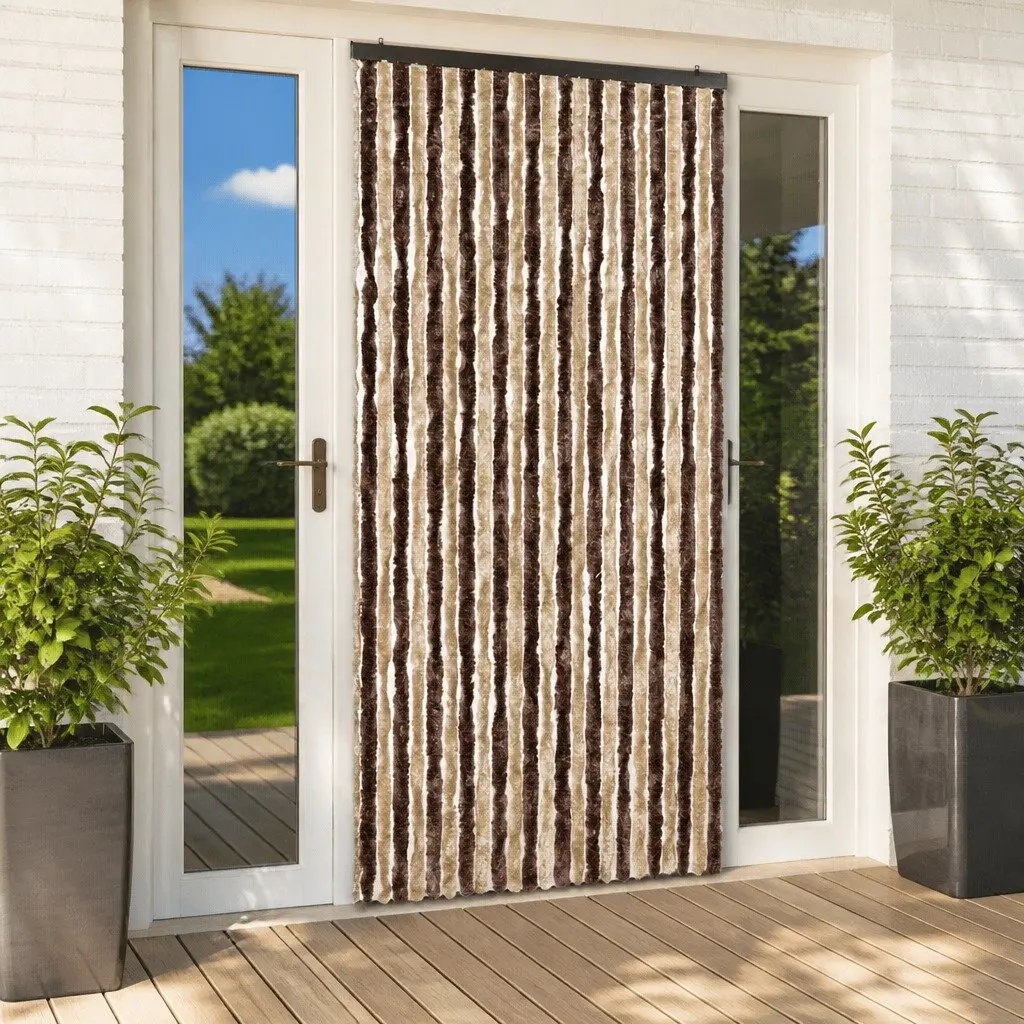 Insect Curtain Polypropylene Chenille 100x220 cm Beige Light Brown