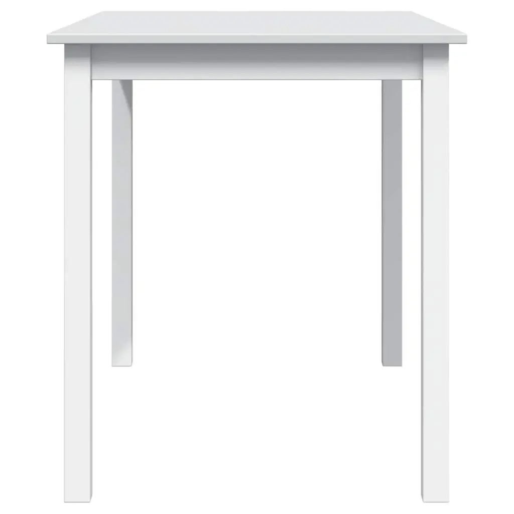 5-Piece White Solid Wood Dining Set with 4 Chairs