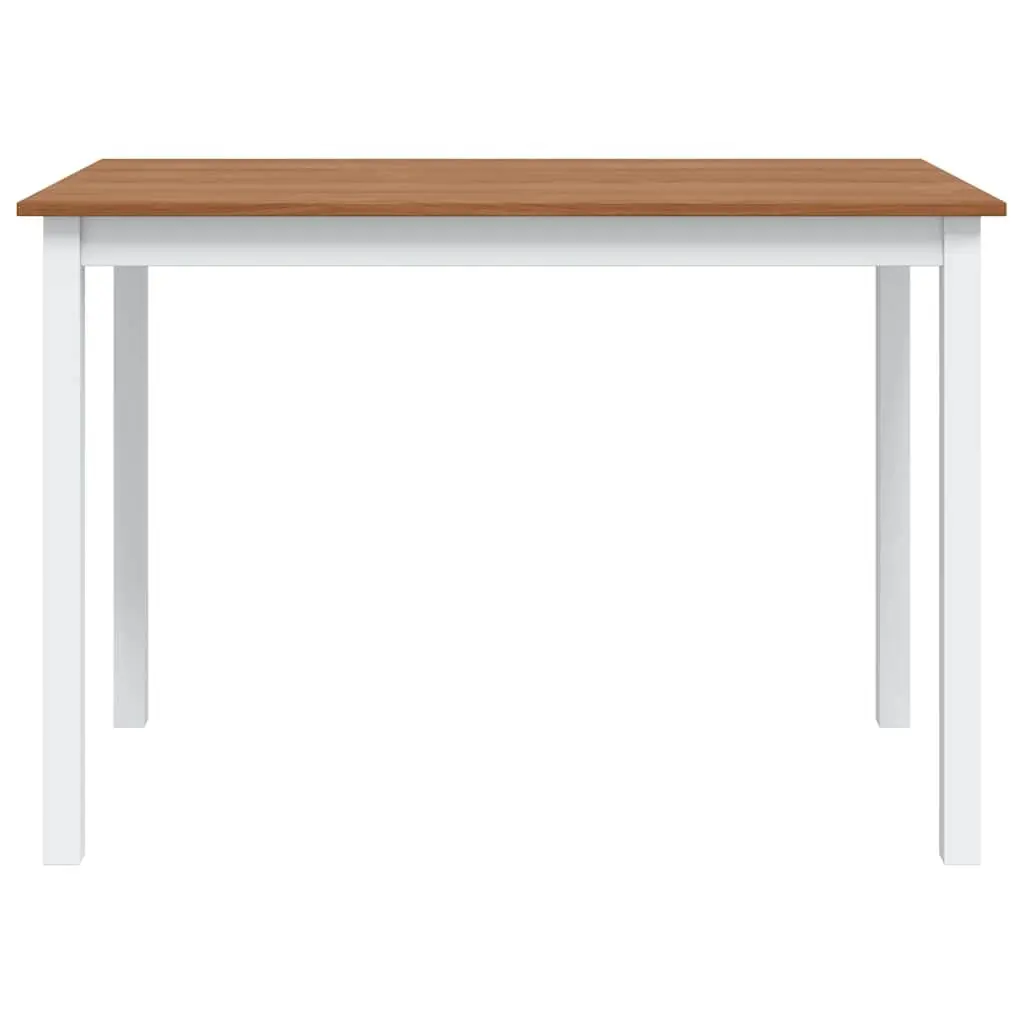 5 Piece Dining Set with Brown and White Finish