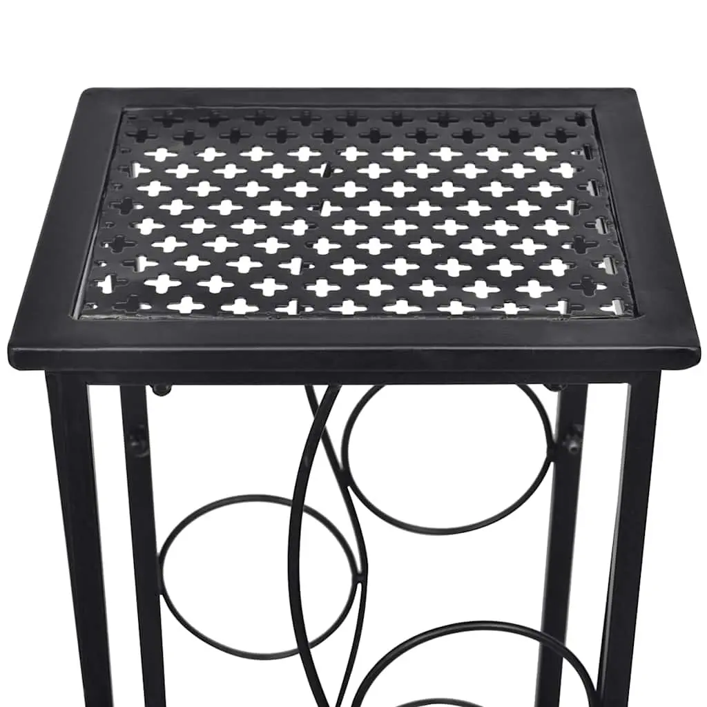 Black Metal Wine Rack for 8 Bottles