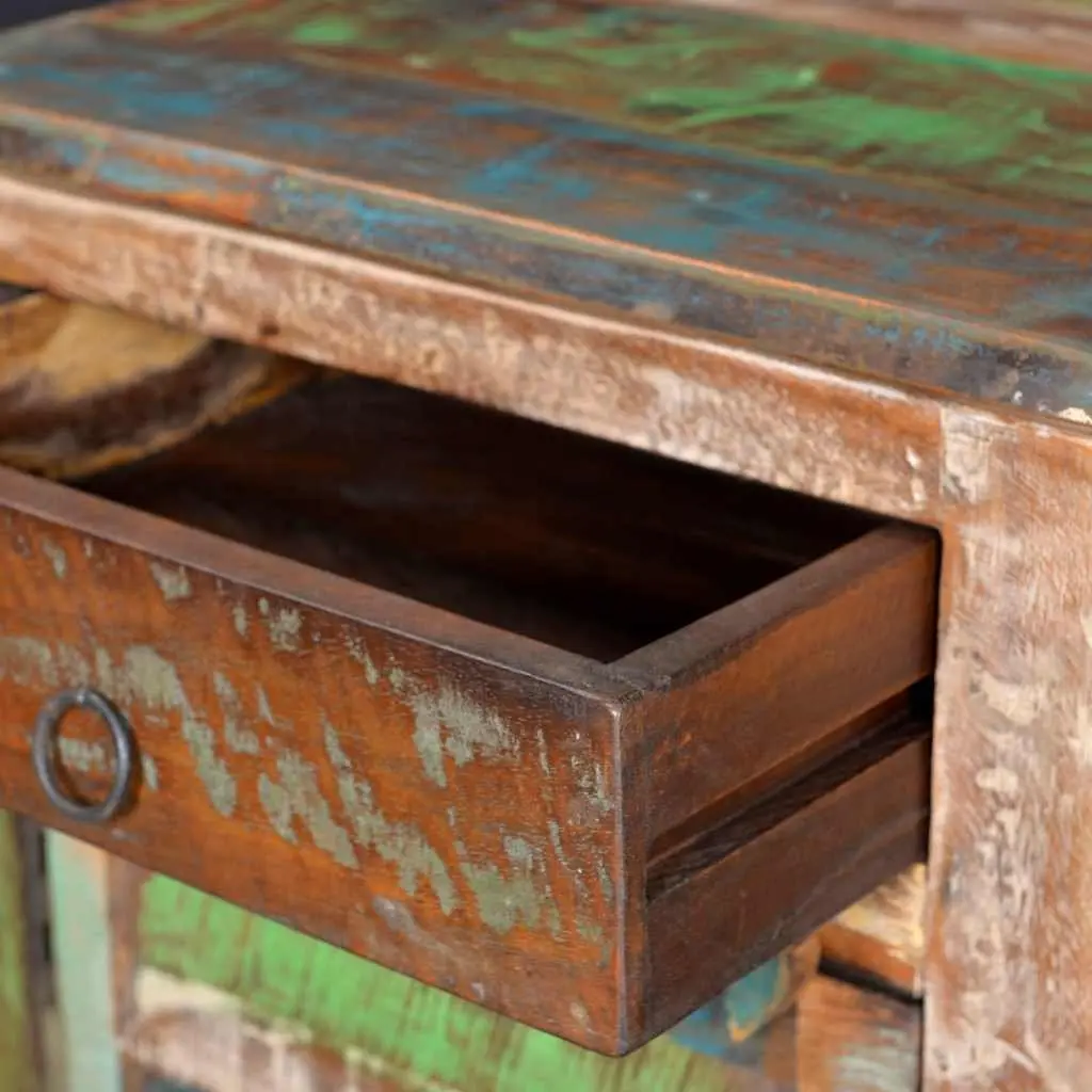 Reclaimed Wood End Table with Storage