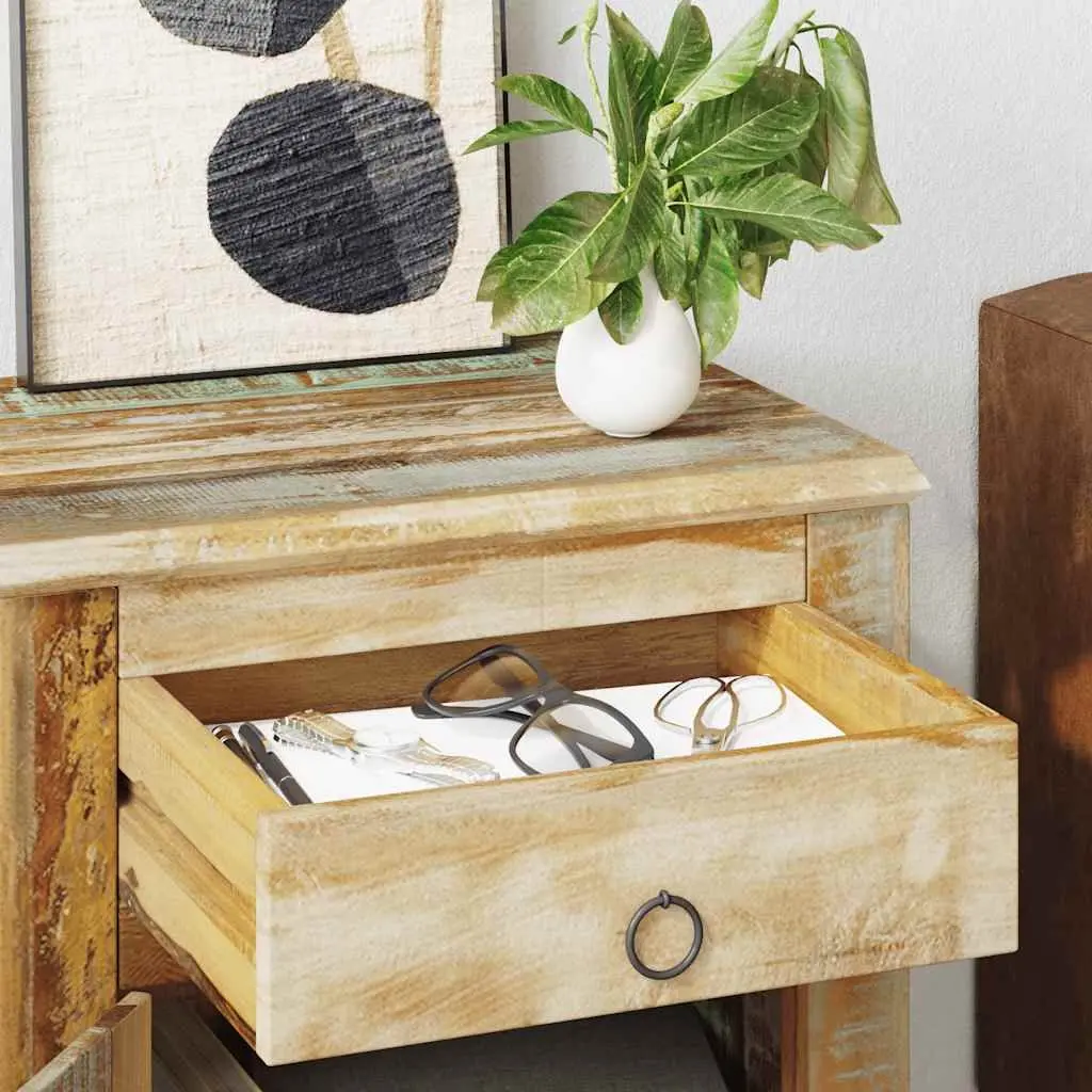 Reclaimed Wood End Table with Storage
