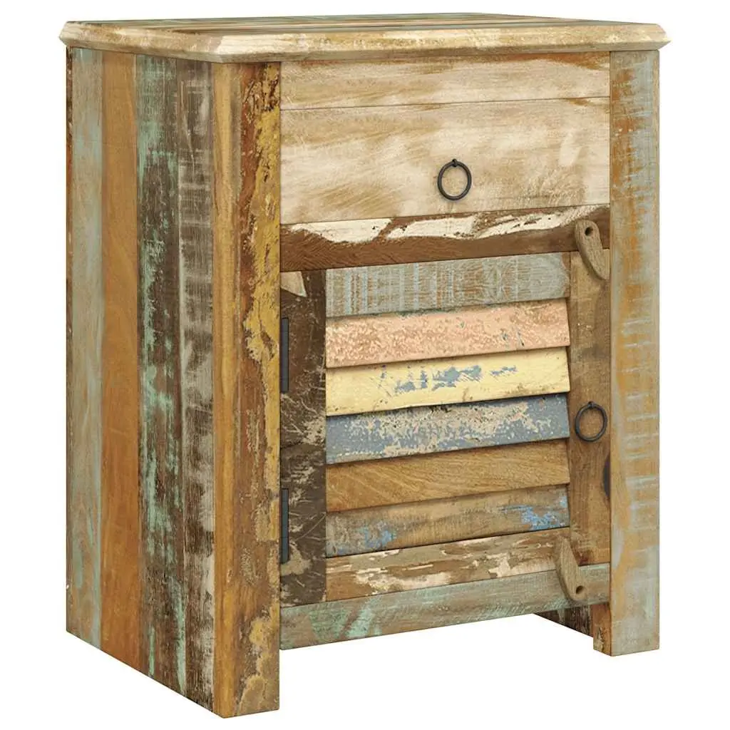 Reclaimed Wood End Table with Storage