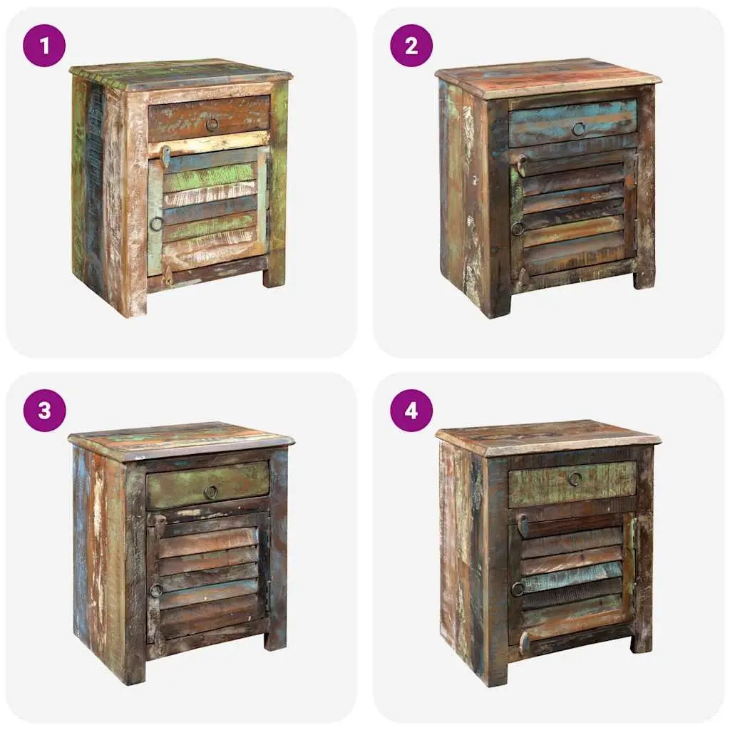 Reclaimed Wood End Table with Storage