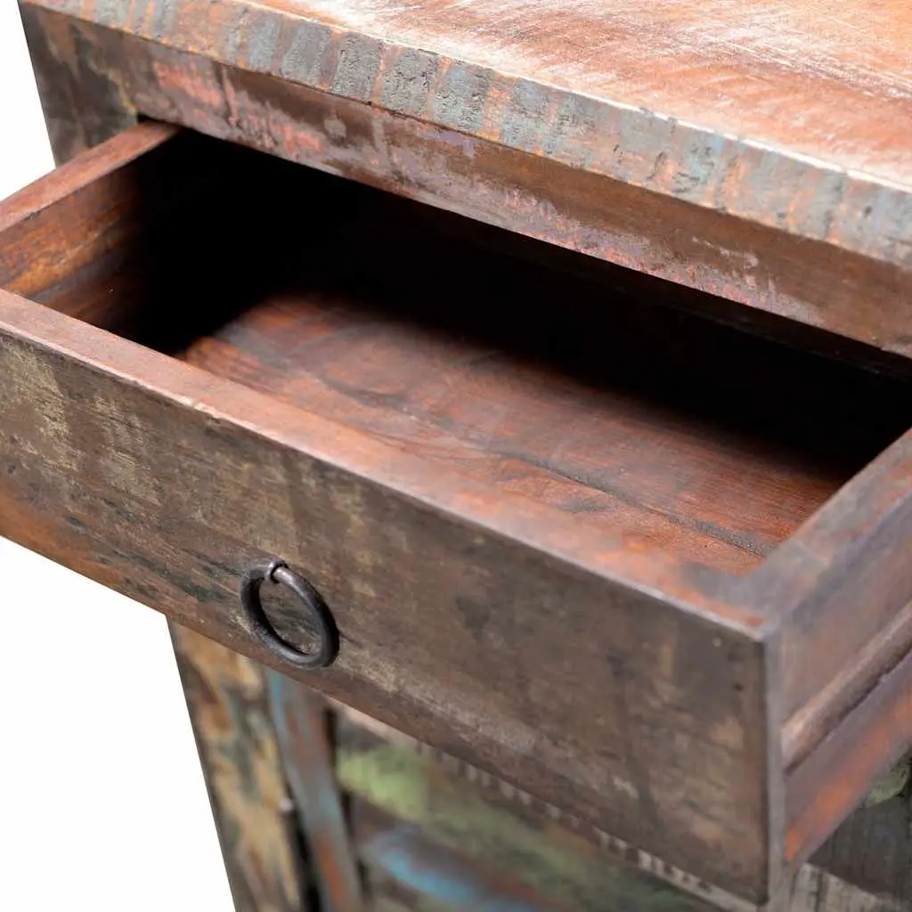 Reclaimed Wood End Table with Storage