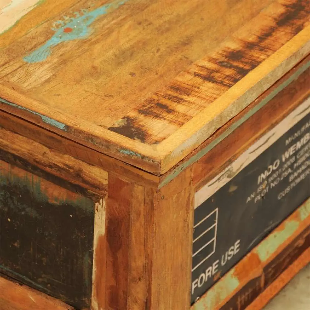 Coffee Table Reclaimed Wood Brown Vintage Style