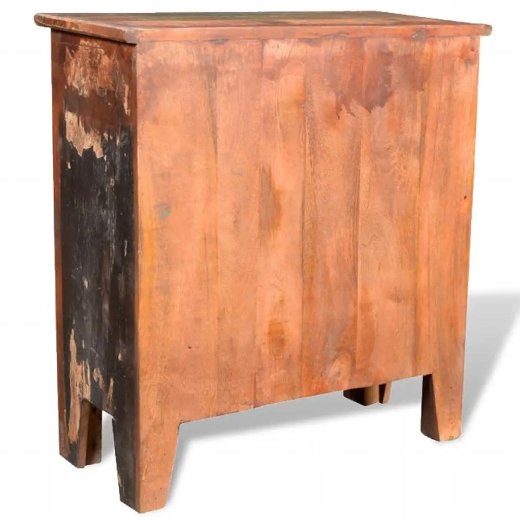 Reclaimed Wood Chest of Drawers Cabinet Storage 4 Drawer Brown Bedroom Furniture