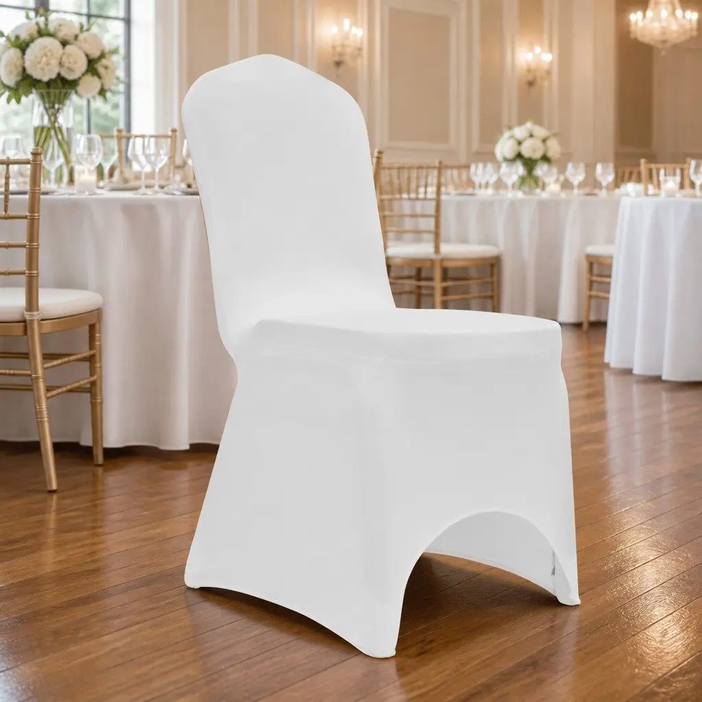 Chair Cover Stretch White 50 Pieces Event Wedding Banquet Spandex Slipcover