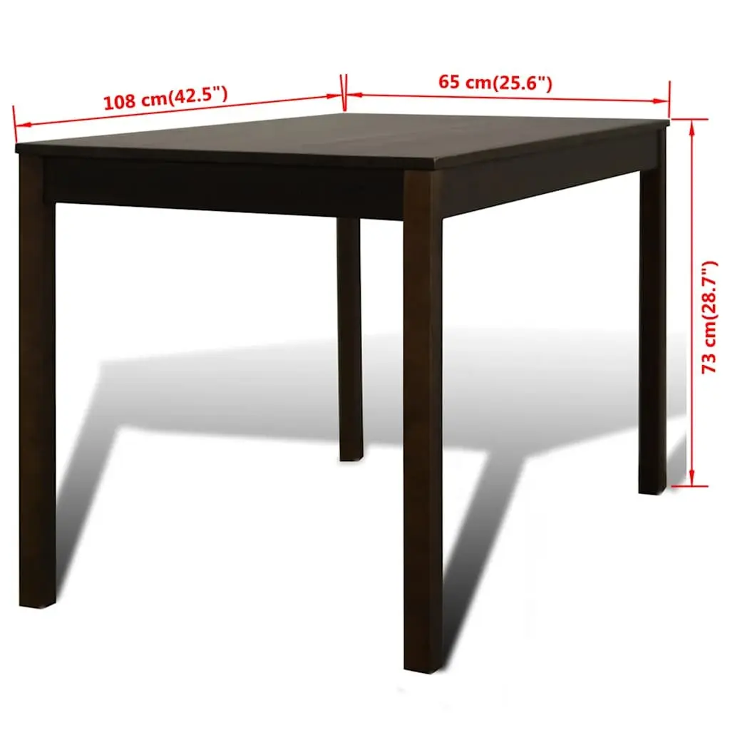 Wooden Dining Table Set with 4 Chairs Brown Kitchen Dining Furniture