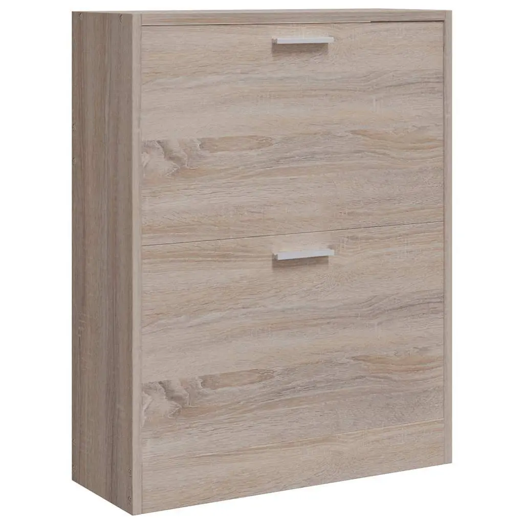 Wooden Shoe Cabinet with 2 Compartments