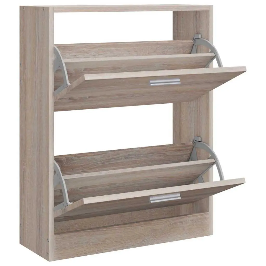 Wooden Shoe Cabinet with 2 Compartments