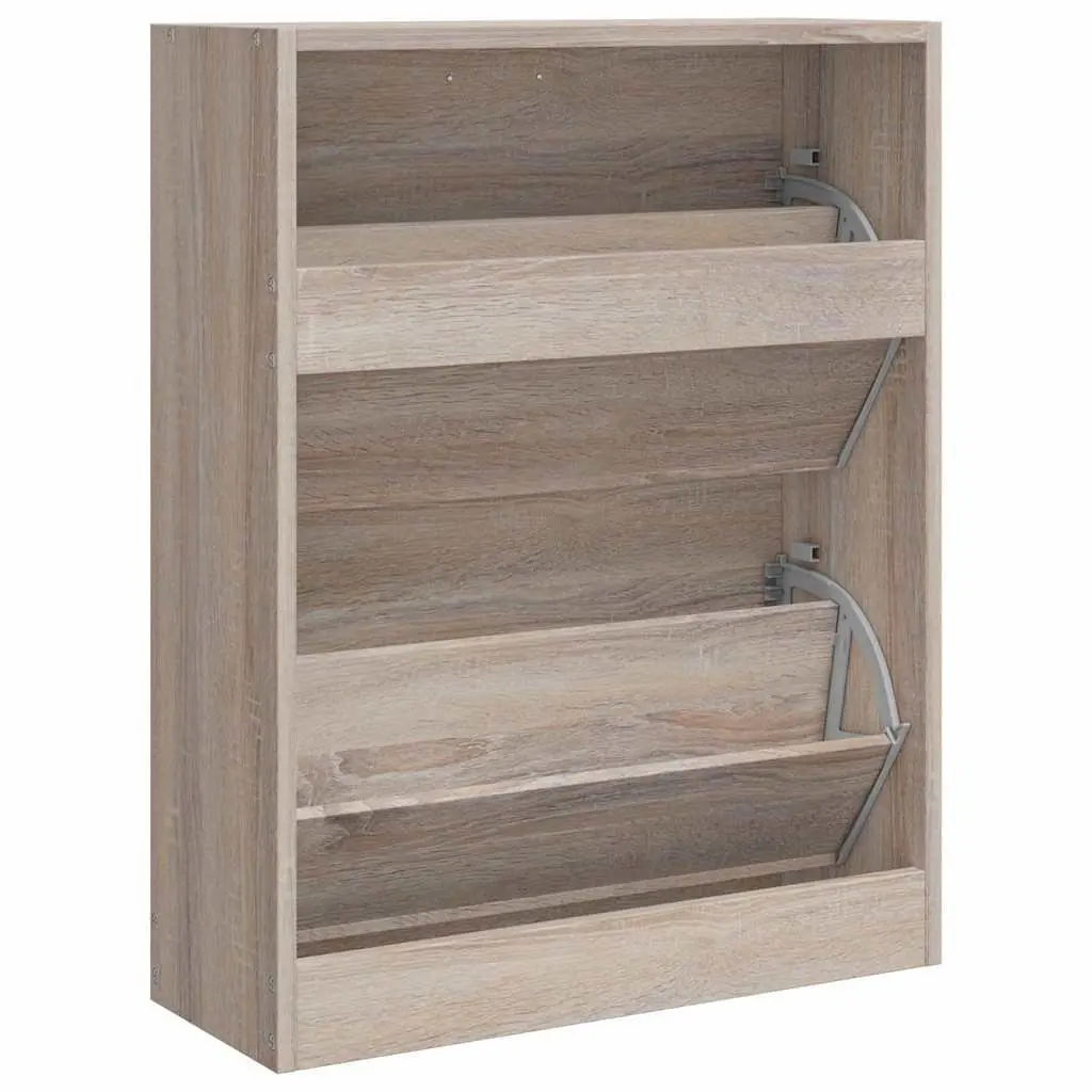 Wooden Shoe Cabinet with 2 Compartments