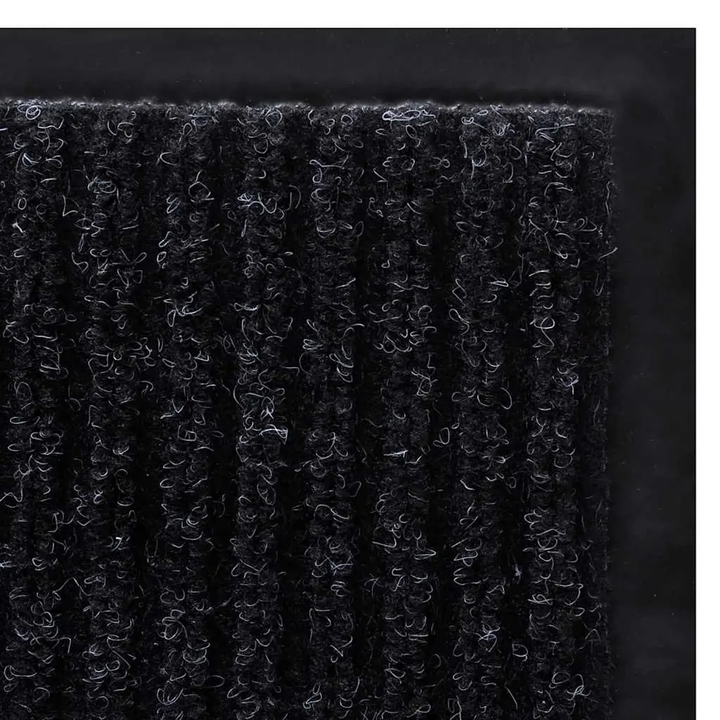 Door Mat PVC 90 x 60 cm Black Non-Slip Easy Clean