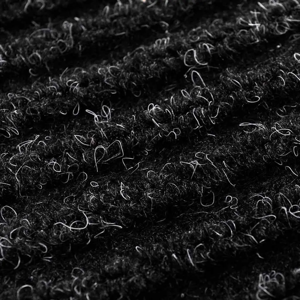 Black Door Mat 90 x 150 cm with Non-Slip Backing