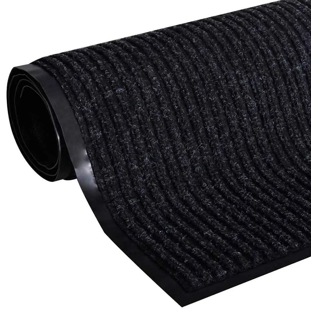 Door Mat PVC Non-Slip 120 x 180 cm Black Indoor Outdoor Entry