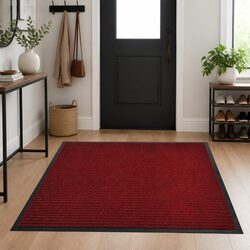 High-Quality Red Door Mat 90 x 60 cm Non-Slip PVC