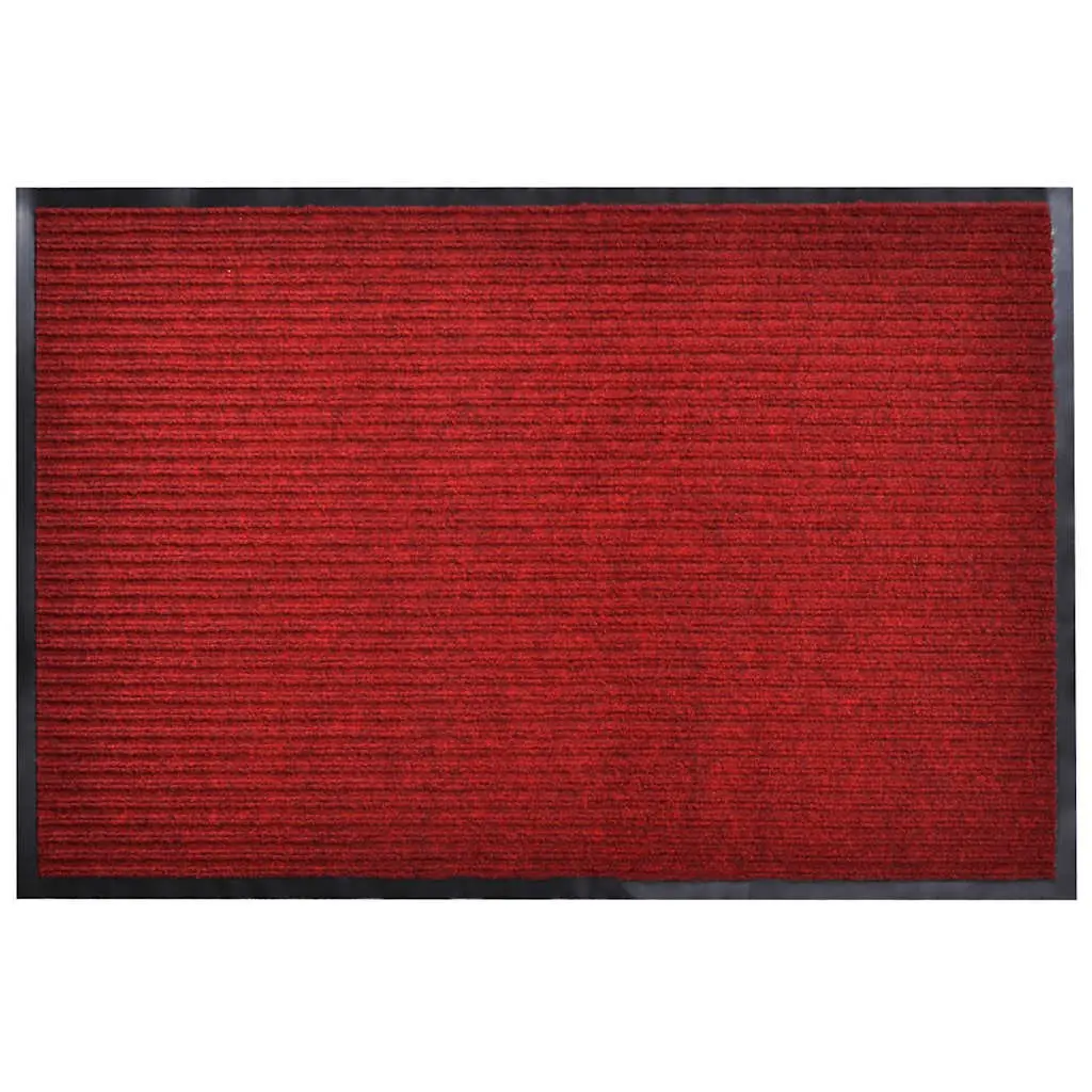 Red Door Mat 90 x 150 cm with Non-Slip PVC Backing