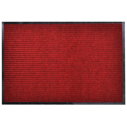 Durable Red Door Mat 90 x 150 cm with Non-Slip PVC Backing