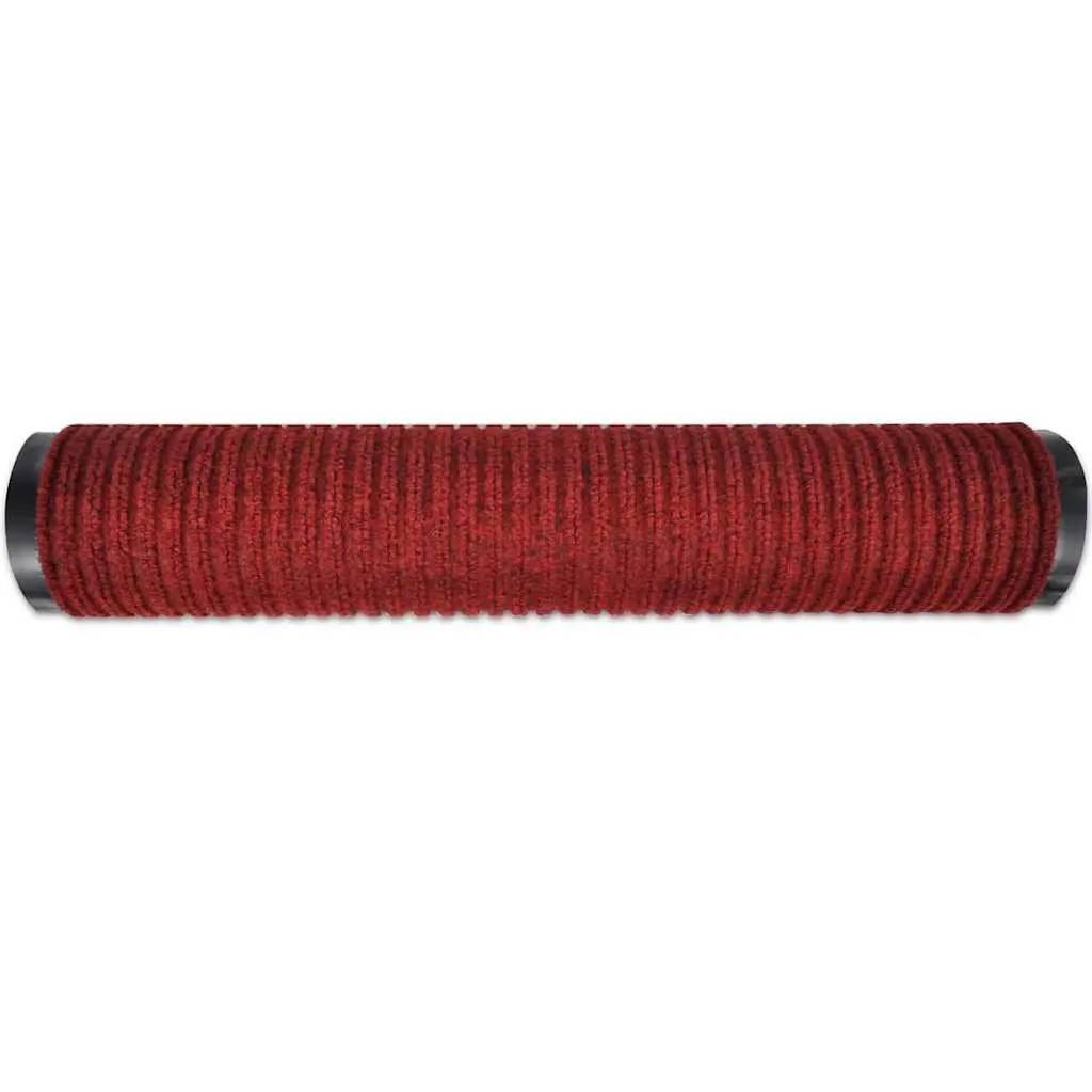 Door Mat PVC 90 x 150 cm Red Non-Slip Backing Indoor Outdoor Entrance Rug