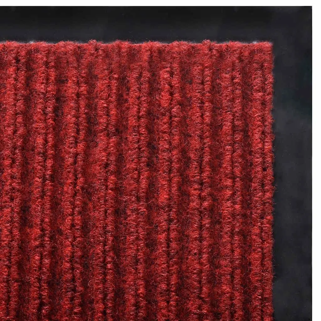 Door Mat PVC 90 x 150 cm Red Non-Slip Backing Indoor Outdoor Entrance Rug