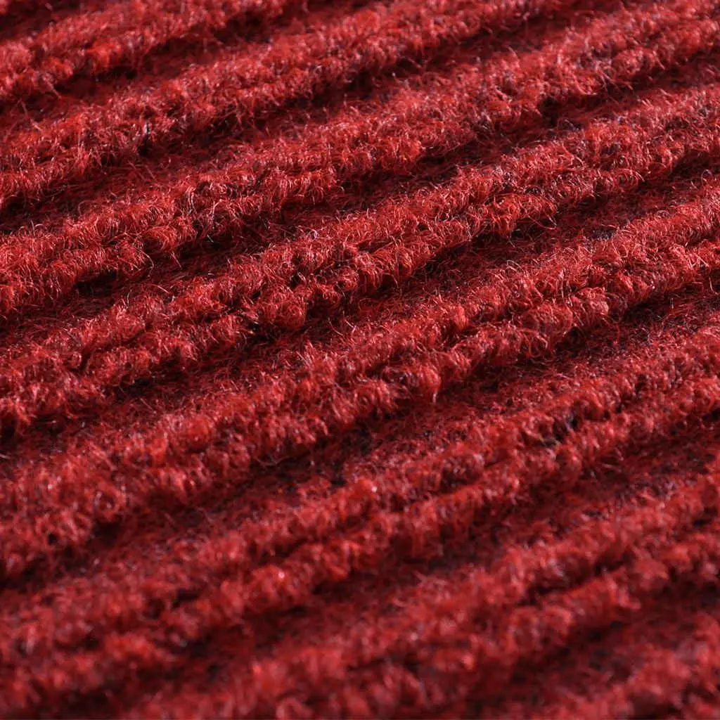 Door Mat PVC 90 x 150 cm Red Non-Slip Backing Indoor Outdoor Entrance Rug