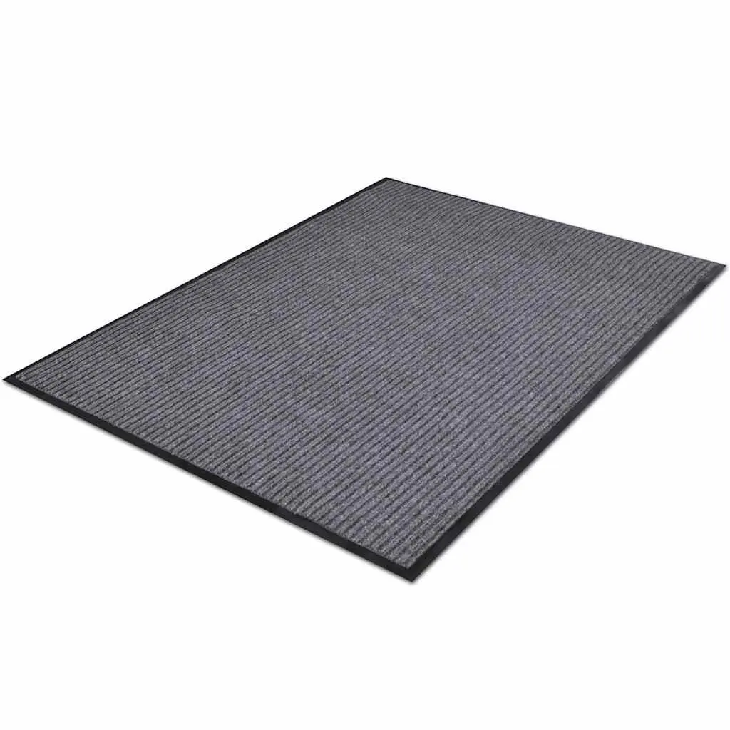 Grey Door Mat 90 x 120 cm with Non-Slip Backing
