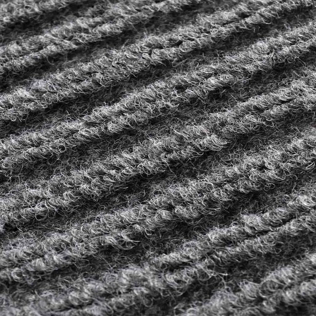 Grey Door Mat 90 x 120 cm with Non-Slip Backing