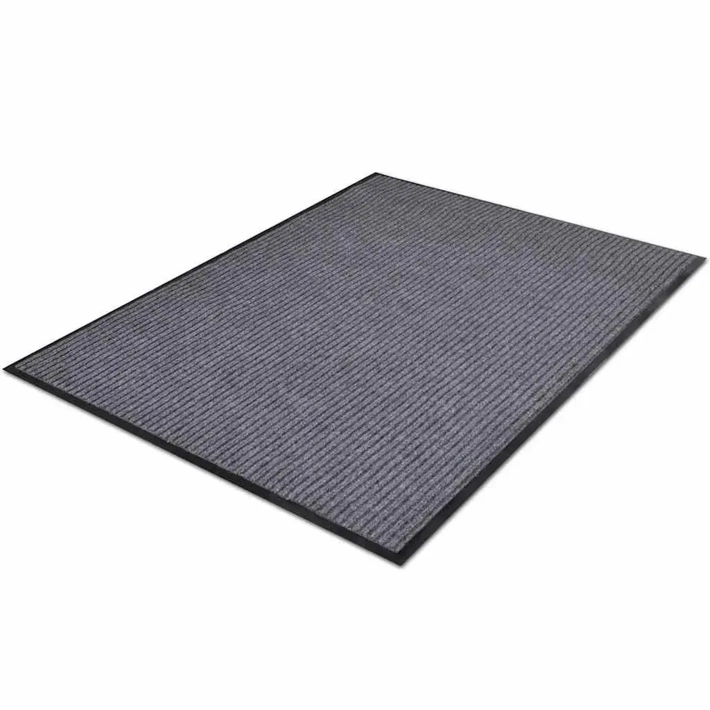 Grey Door Mat 90 x 150 cm with Non-Slip Backing