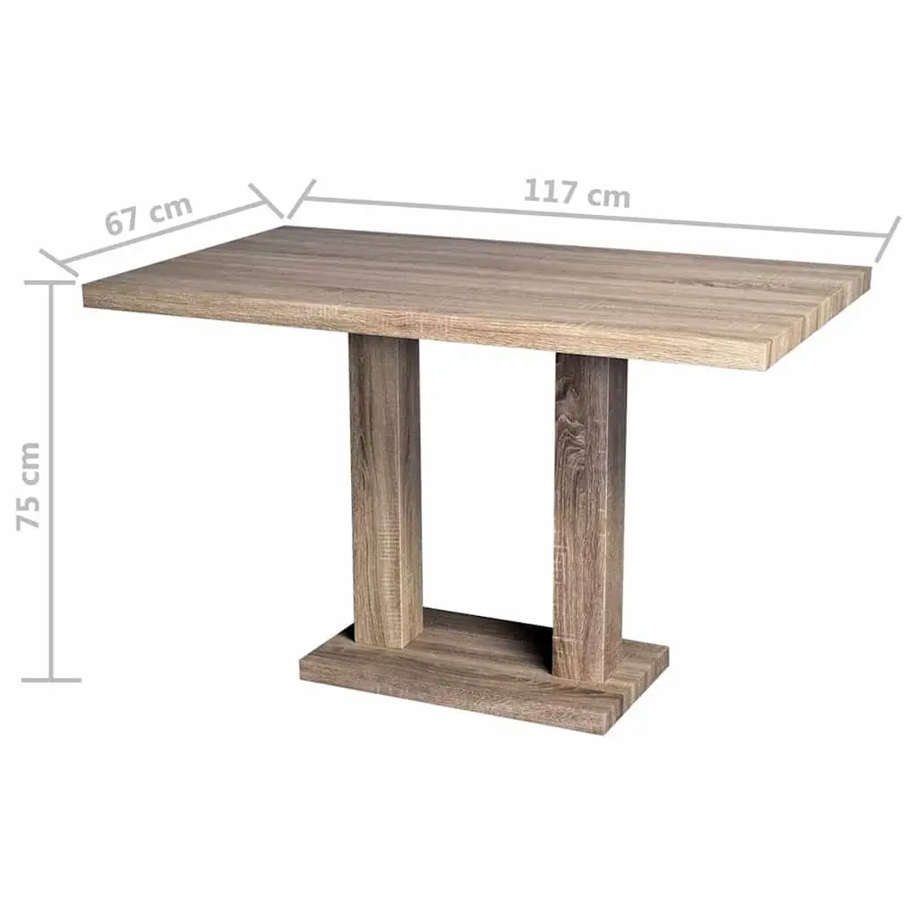 Brown MDF Dining Table with Strong Construction