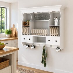 Elegant Wooden Kitchen Wall Cabinet with Storage
