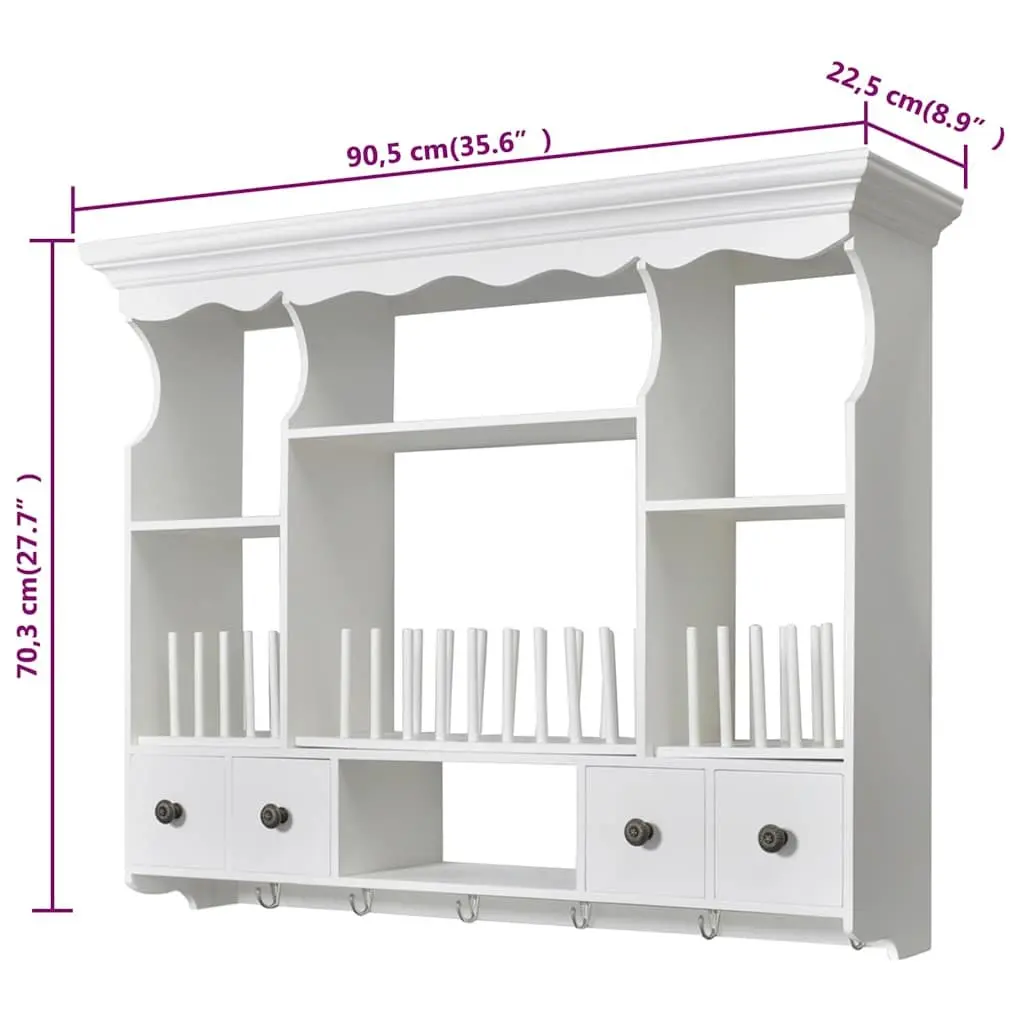 Wooden Kitchen Wall Cabinet with Storage