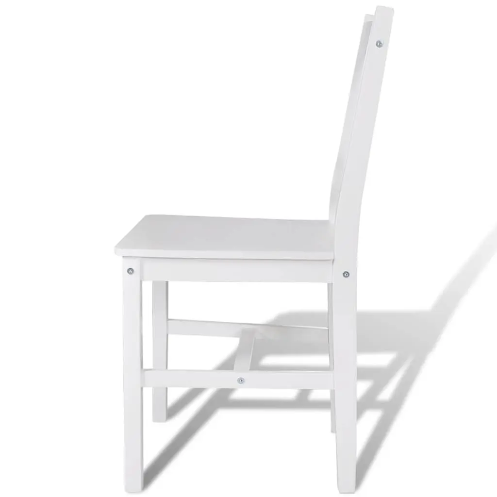 Wooden Dining Chairs Set of 2 in White