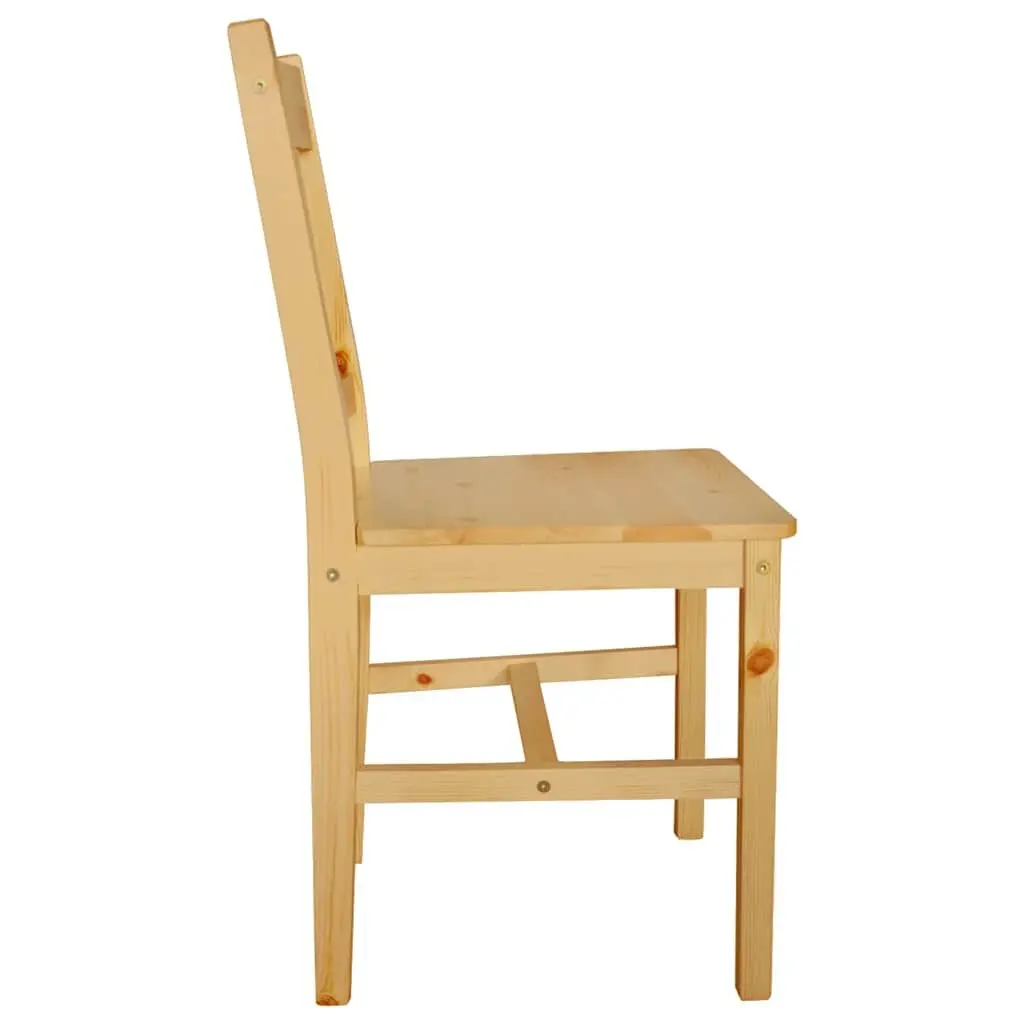 Beige Dining Chairs Set of 2 with Solid Wood Structure