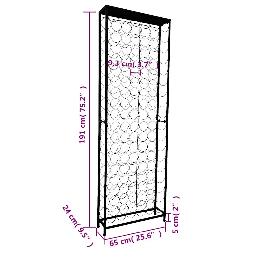 Wine Rack Standing Metal Storage 108 Bottle Holder Wall Mount Display Cabinet