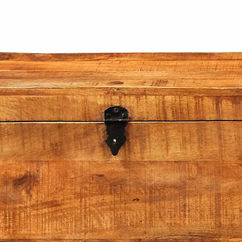 Storage Chest Set 2 Pieces Wooden Handmade Home Organization Furniture Brown