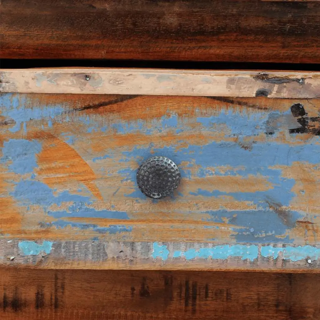 Solid Reclaimed Wood Nightstand with 2 Drawers