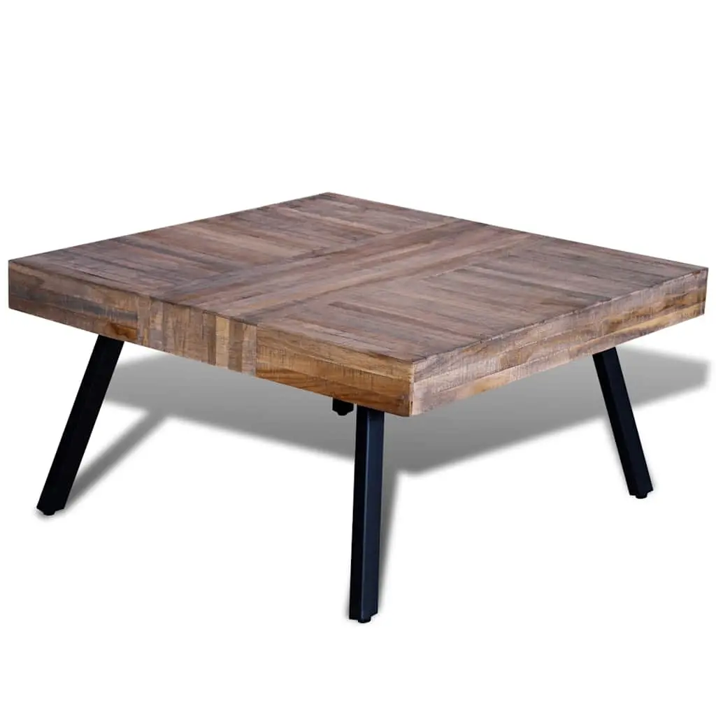 Square Coffee Table in Reclaimed Teak Wood