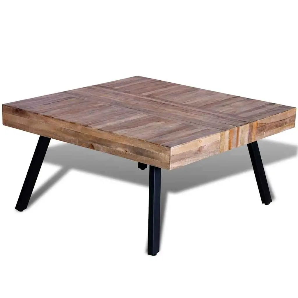 Square Coffee Table in Reclaimed Teak Wood